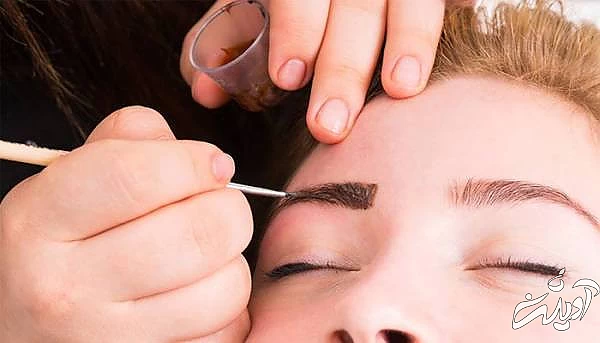 روش رنگ کردن ابرو با قهوه رنگ ابرو با قهوه